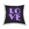 Stupell Industries Purple Neon Love Word Urban Design Throw Pillow, 18" x 18"